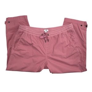 L.L Bean women's L salmon pink elastic waist crop track joggers pants outdoors